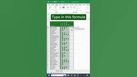 How to create a Progress Tracker in 30 Seconds | #excelformula