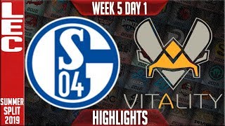 S04 vs VIT Highlights | LEC Summer 2019 Week 5 Day 1 | Schalke 04 vs Vitality