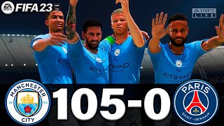 FIFA 23 - MESSI, RONALDO, MBAPPE, NEYMAR, ALL STARS | MAN CITY 105-0 PSG | UCL