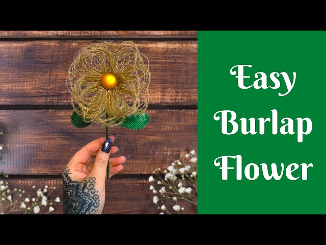 Super Easy Burlap Flowers DIY · Just That Perfect Piece