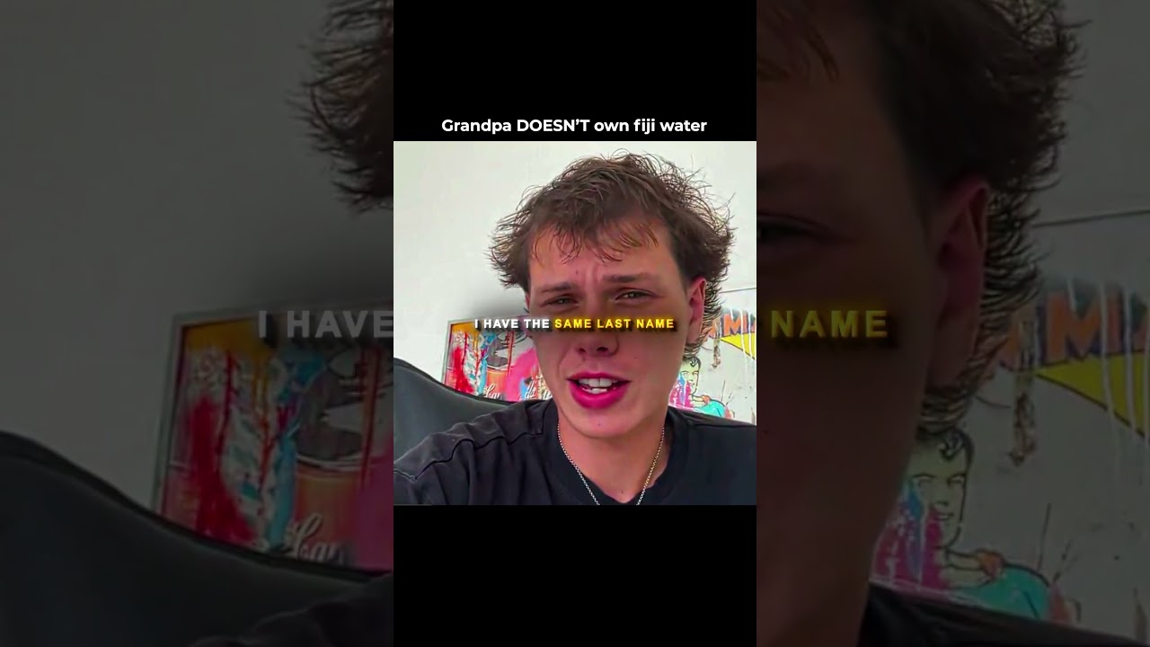 Grandpa apparently doesn't own fiji water😭