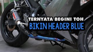 HEADER NINJA 250 SL LEHERAN BLUE NINJA 250 MONO Z250 MONO LEHERAN KNALPOT NINJA250SL PIPA KNALPOT PROLINER R9 ROB AKRAPOVIC PROSPEED