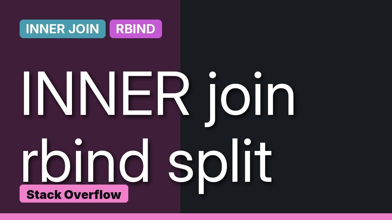 How do I split a data frame then apply inner_join? - YouTube