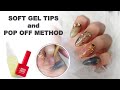 Jello jello peel off base  soft gel tips  application and removal