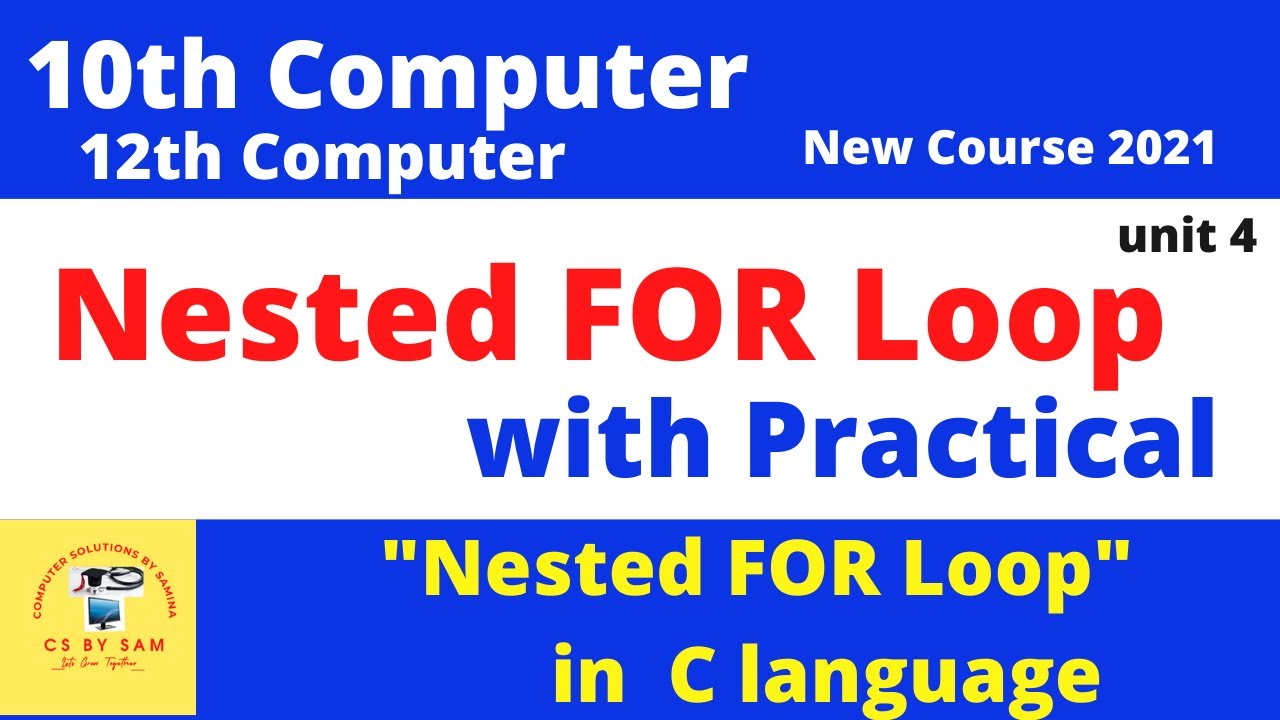 nested for loop in c language. practical implementation how to work in ...