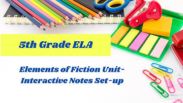 Elements of fiction notebook setup // 5th grade reading online