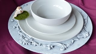 DIY Baroque Charger Plate from Ivanka s little treasures-Black and White Design