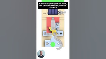 Automatic opening of the hook  #autocad #engineering #mechanism #machine #mechanical #3d #solidworks