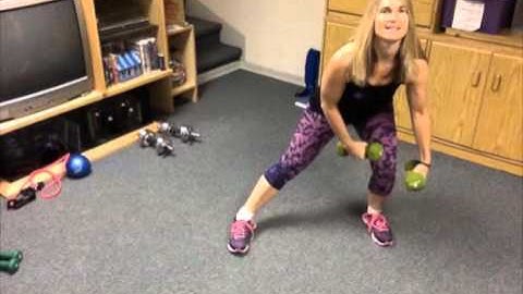 Side lunge with bicep curl