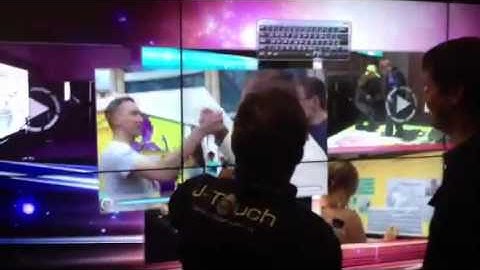 U-Touch interactive video wall displayed at NEC showcase 20