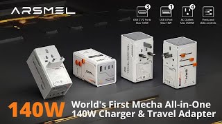 Now on Kickstarter: World's First Mecha All-in-One 140W Charger & Travel Adapter