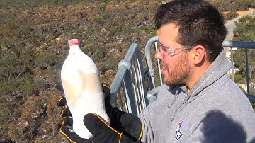 LIQUID NITROGEN Vs COCA-COLA 45m Drop Test Experiment! | How Ridiculous