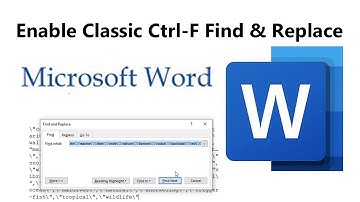 Ctrl+F shortcut  Find and Replace on Microsoft Word