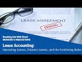 Lease Accounting: Operating Leases, Finance Leases, and the Confusing, Changing Rules