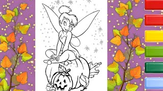 Tinkerbell Coloring Video #2 | Tinkerbell Halloween coloring page