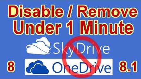 How to Uninstall Disable Remove OneDrive - SkyDrive Turn Off Windows 8 - 8.1 LESS than 60 seconds!