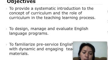 Language curriculum design course