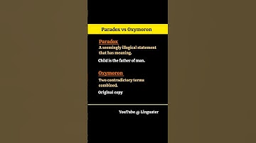 Difference between Paradox and Oxymoron - Oxymoron vs Paradox #shorts #literaryterms #oxymoron