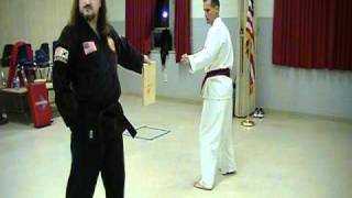Turning Halfmoon Kick Board Break