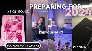 2024 NEW YEAR Reset With Me| deep cleaning, decluttering, vision board, goal planning, chit chat