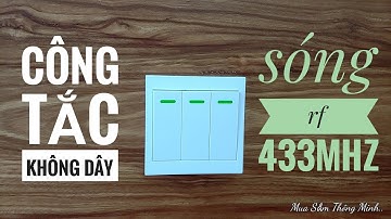 Công Tắc dán tường không dây rf 433mhz 3 kênh