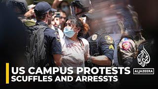 Scuffles and arrests at UT Austin; Columbia suspends proPalestine students