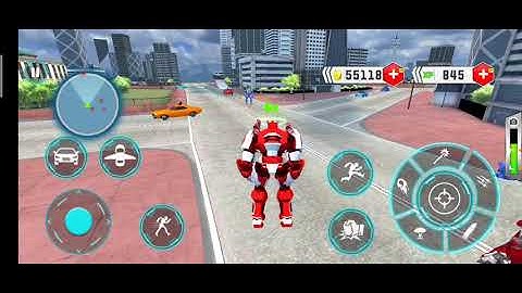 Robot game; NYPD police robot car transform game android gameplay video.