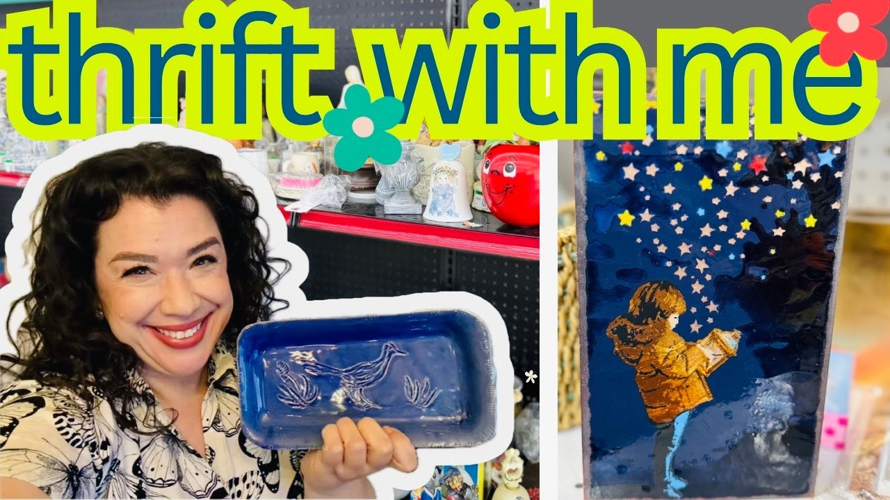 A Day Of Midcentury Decor And Pottery! | GOODWILL THRIFT STORES IN NEBRASKA | Thrifting Vlog