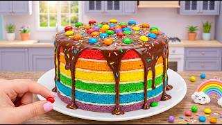 Miniature Rainbow Choco Candy Cake How To Make Tasty Miniature Choco Candy Cake l Miniature ASMR