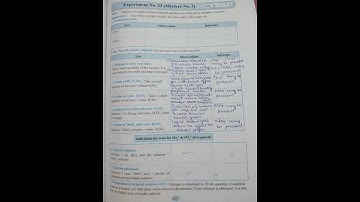 experiment no22 mixture no3 12th HSC chemistry practical solution #pratical #chemistry