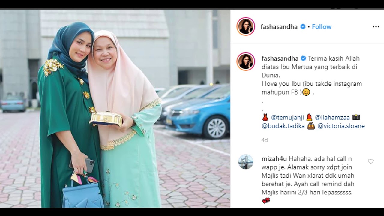  Fasha  Sandha Bersyukur Dapat Ibu Mertua Terbaik Di Dunia 