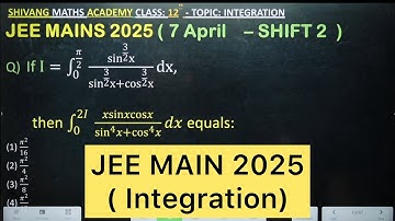 Q) If I= integration 0 to (𝜋/2) (sin^(3/2) x)/(sin^(3/2) x+ cos^(3/2) x) dx    sin𝑥cossin^4 𝑥+cos^4
