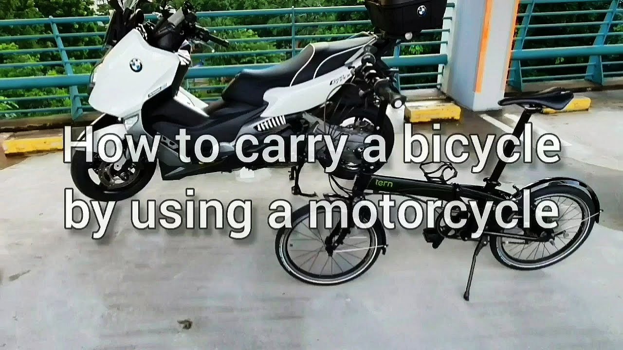 How to carry a bicycle by using a motorcycle YouTube