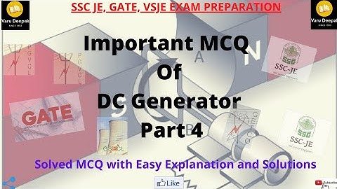 Important MCQ on DC Generator Part 4||GETCO/PGVCL/GSECL/GATE/SSC JE Exam Preparation/uppcl/JTO