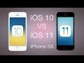 Сравнение iOS 10 vs iOS 11 на iPhone 5S