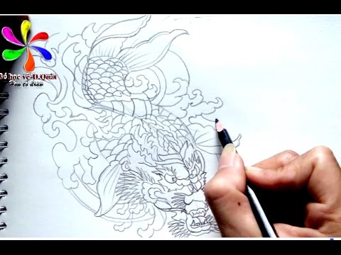 Vẽ cá chép hóa rồngHow to draw Dragon carp  YouTube