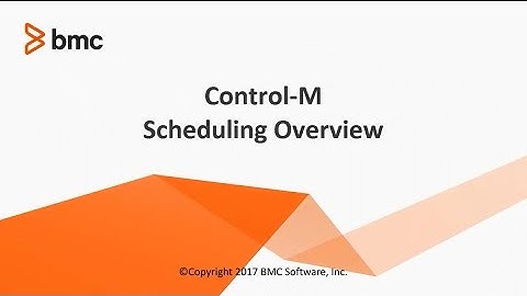 Control-M Scheduling Overview
