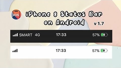 how to upload iphone 8 status bar in android