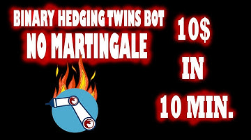 Binary Hedging Twins Bot | No Martingale | 10$ in 10 min.| 100% Win rate