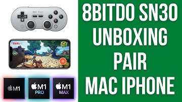 8bitdo SN30 Controller Unboxing Pairing macOS M1 MacBook & iPhone 12 Setup