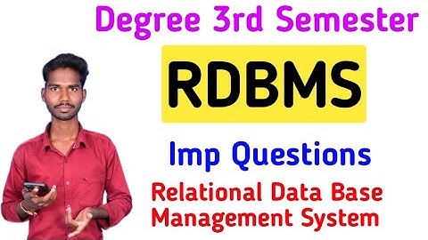Degree 3rd Semester #RDBMS important Questions and Answers #Dandu #rdbms@Danduvenkatramulu