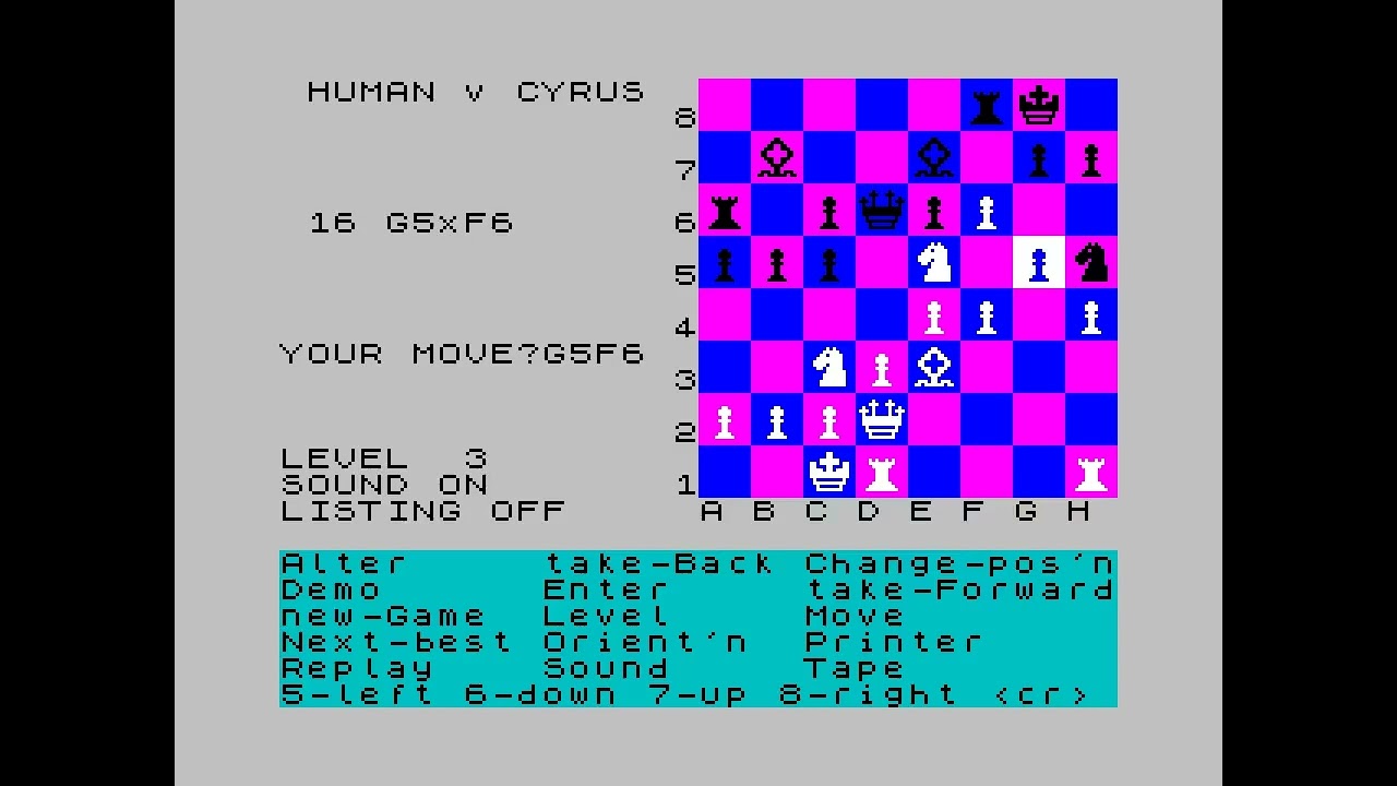 Cyrus Cyrus IS Chess - Spectrum Computing