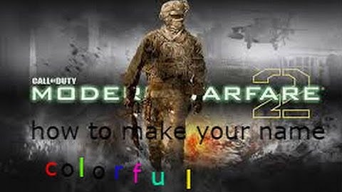how to make your name on pc colorful in mw2