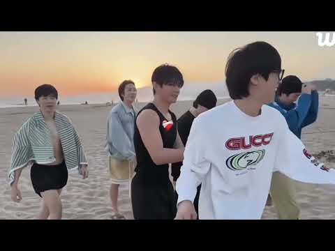 Jungkook live on beach ⛱️ with hyungs 😘 #bts #btsarmy #jungkook #jungkooklive #btsshorts #foryou
