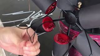 How to install double wheel fireworks fountain machine