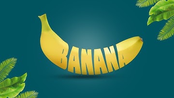 How to Create Banana Text Effect in Photoshop Tutorial #manipulation_editing #photo_edit #photoshop