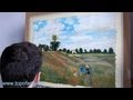 Art reproduction monet  poppies at argenteuil handpainted step by step