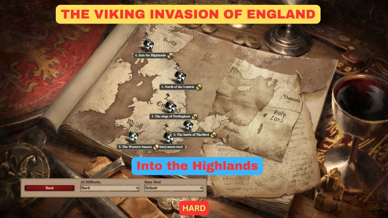 Into the Highlands | The Viking Invasion of England | Lets play AOE2 custom campaigns | Hard