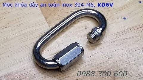 Móc khóa dây an toàn, móc nối xích inox 304 M6 dài 56mm, có ren vặn, model KD6V