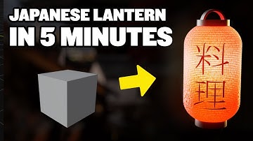 Japanese Lantern in Blender in 5 minutes (Easy tutorial)